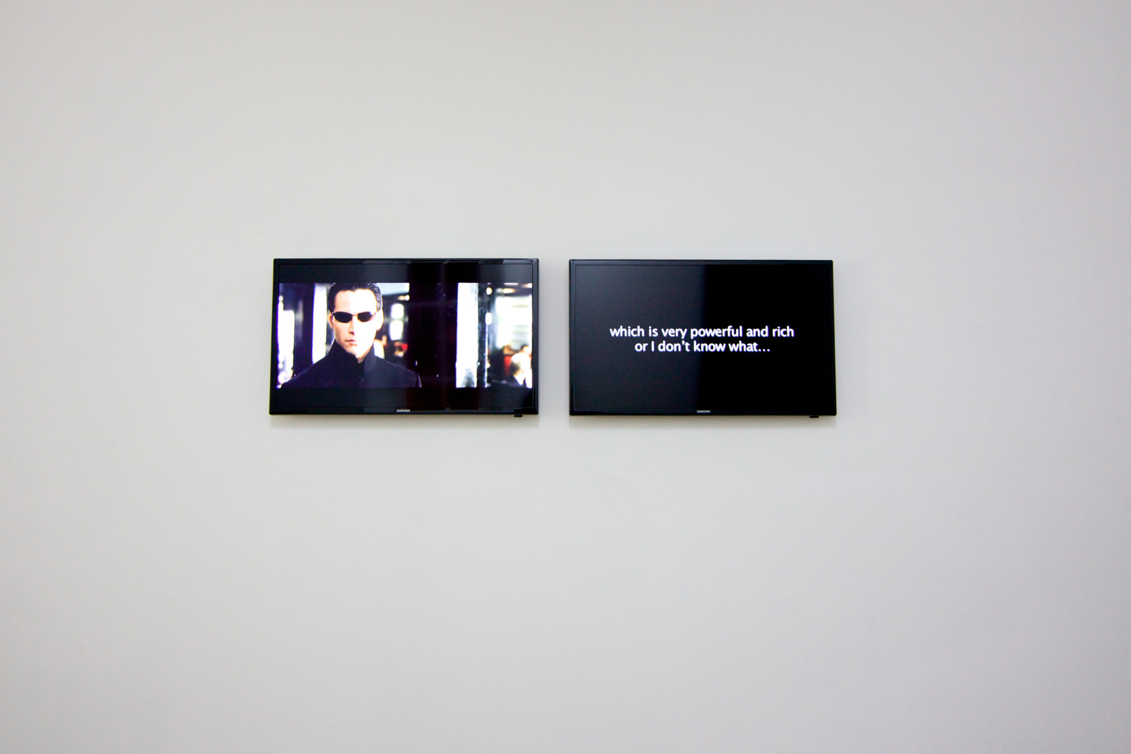 Matrix, 2004. Two-channel video installation. Video transferred to DVD, 15' 45'' Installation view, Galerie Alberta Pane, 2014 Photo: Takeshi Sugiura